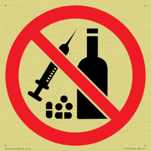 P908 Prohibition: No alcohol or drugs